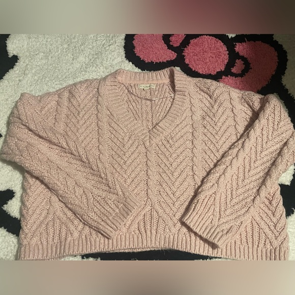 Pacsun LA Hearts Cropped Pink Knit Sweater 💕 - Picture 2 of 4